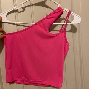 One shoulder crop top